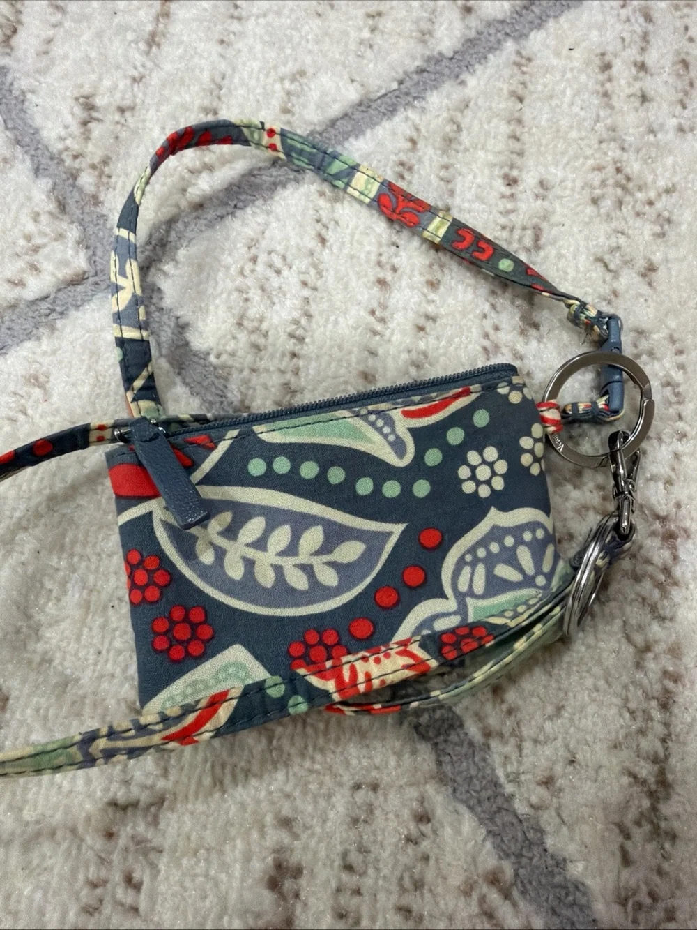 Vera Bradley Campus Double ID Case and Lanyard Set Nomadic Floral Print
